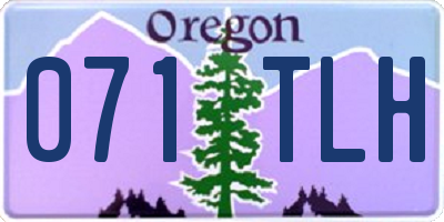 OR license plate 071TLH