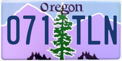 OR license plate 071TLN