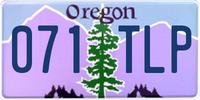 OR license plate 071TLP