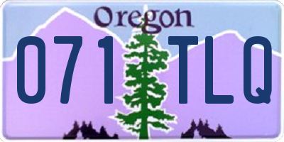 OR license plate 071TLQ
