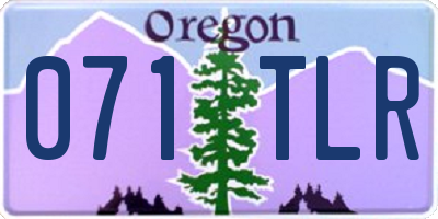 OR license plate 071TLR