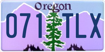 OR license plate 071TLX