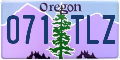 OR license plate 071TLZ