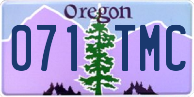 OR license plate 071TMC