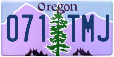 OR license plate 071TMJ