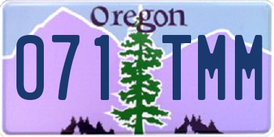 OR license plate 071TMM