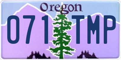 OR license plate 071TMP