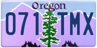 OR license plate 071TMX