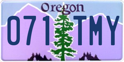 OR license plate 071TMY