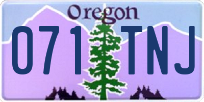 OR license plate 071TNJ