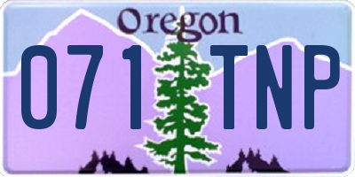 OR license plate 071TNP