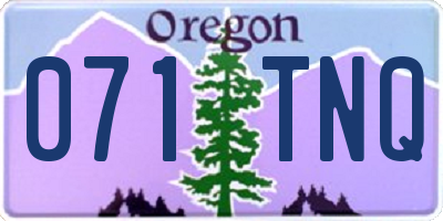 OR license plate 071TNQ