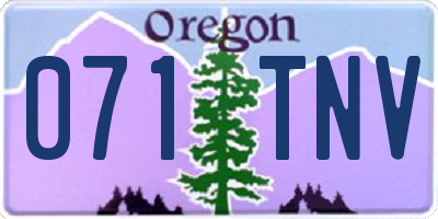 OR license plate 071TNV