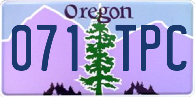 OR license plate 071TPC