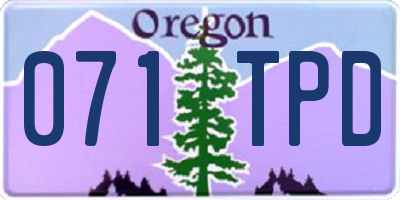 OR license plate 071TPD
