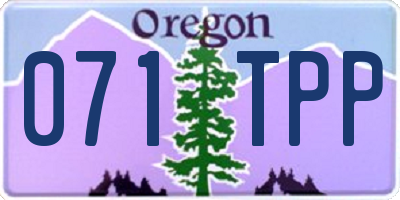 OR license plate 071TPP