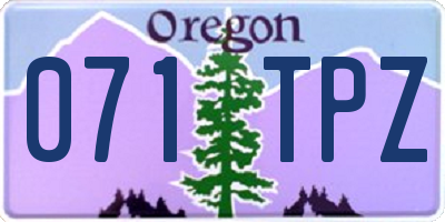 OR license plate 071TPZ
