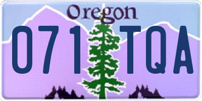 OR license plate 071TQA