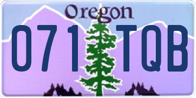 OR license plate 071TQB