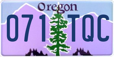 OR license plate 071TQC