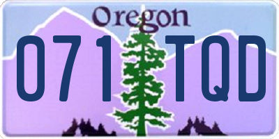 OR license plate 071TQD