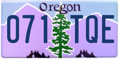 OR license plate 071TQE