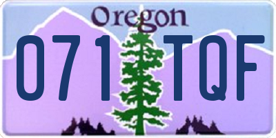 OR license plate 071TQF