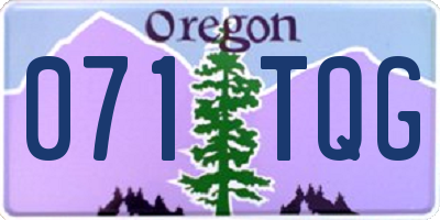 OR license plate 071TQG
