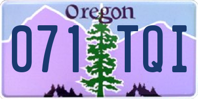 OR license plate 071TQI