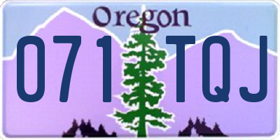 OR license plate 071TQJ