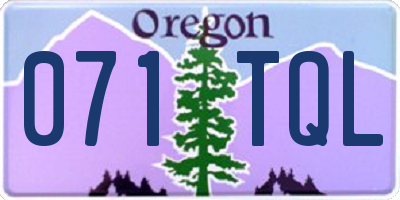 OR license plate 071TQL