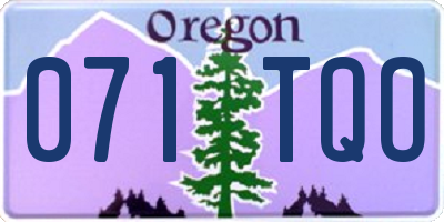 OR license plate 071TQO