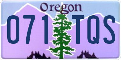 OR license plate 071TQS