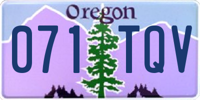 OR license plate 071TQV
