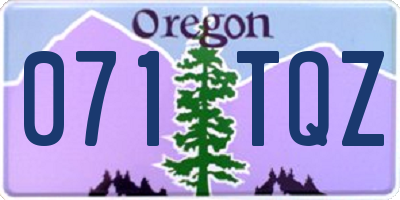 OR license plate 071TQZ