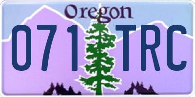 OR license plate 071TRC