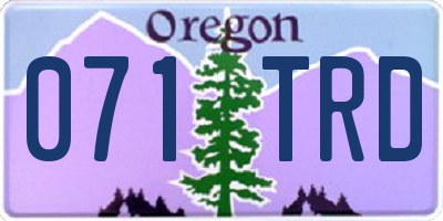 OR license plate 071TRD