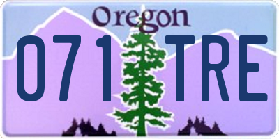 OR license plate 071TRE