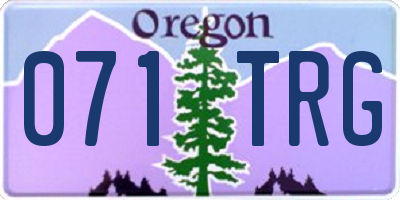 OR license plate 071TRG
