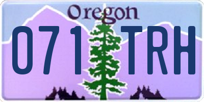 OR license plate 071TRH