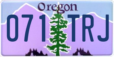 OR license plate 071TRJ