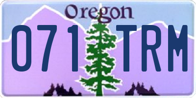 OR license plate 071TRM