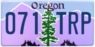 OR license plate 071TRP