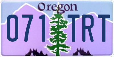 OR license plate 071TRT