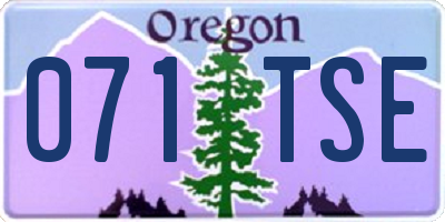 OR license plate 071TSE