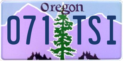 OR license plate 071TSI