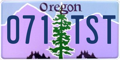 OR license plate 071TST