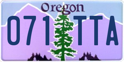 OR license plate 071TTA