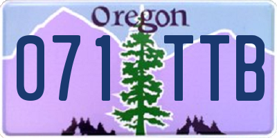OR license plate 071TTB