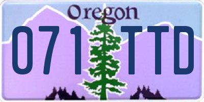 OR license plate 071TTD